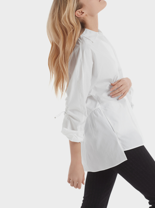 Katoenen blouse met koorddetails