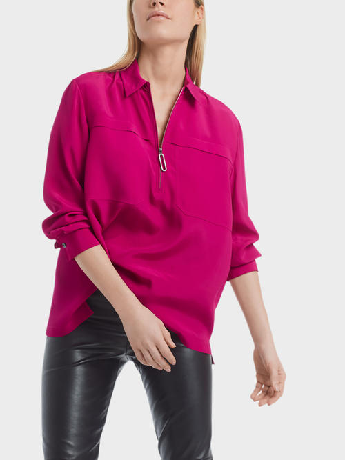 Bluse mit Seide