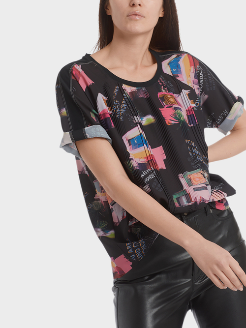 Blusenshirt mit Bungalow-Print
