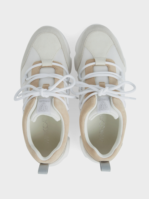 Sneaker mit Mesh und Veloursleder