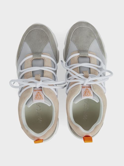 Sneaker mit Mesh und Veloursleder