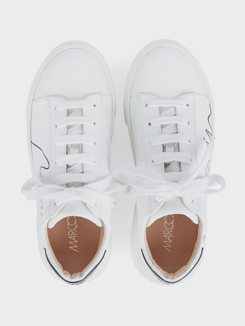 Cassette trainers with logo
