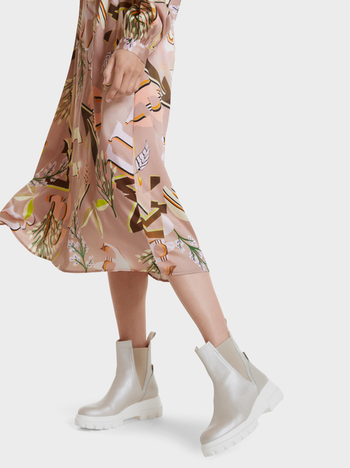 Print-Kleid aus Seidensatin