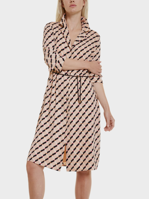 Hemdblusenkleid mit Graphic-Print