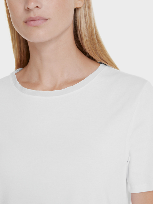Baumwoll-T-Shirt mit Seidenkante