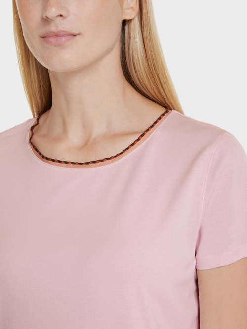 T-shirt with silk detail