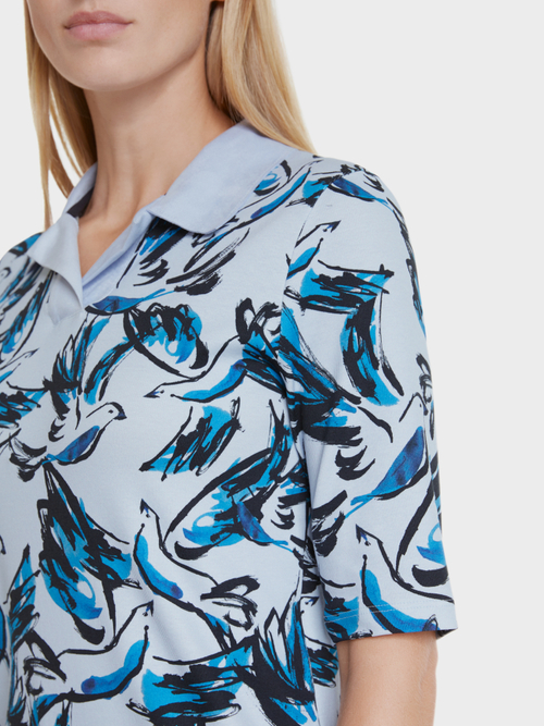 Polo-Shirt mit Bird-Print