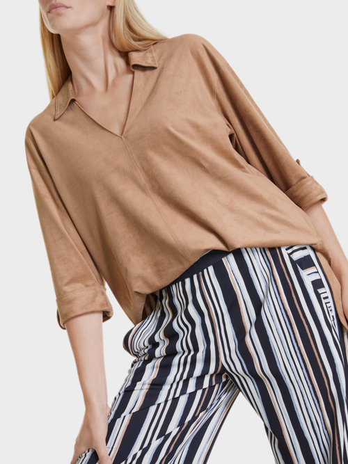 Polo-Shirt aus Fun-Velours