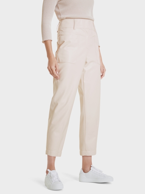 High-Waist-Hose aus Fun-Nappaleder