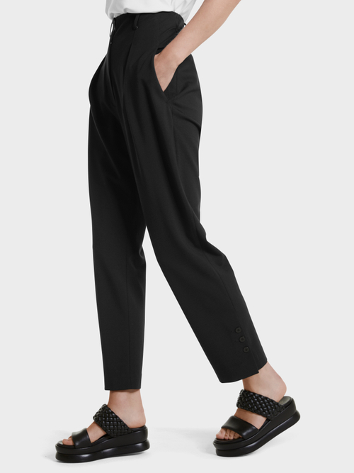Lässige Bundfaltenhose aus Jersey