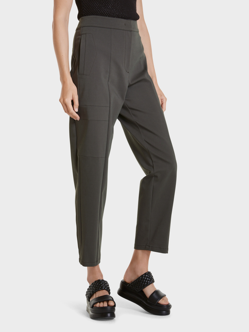 Weite High-Waist-Stretchhose