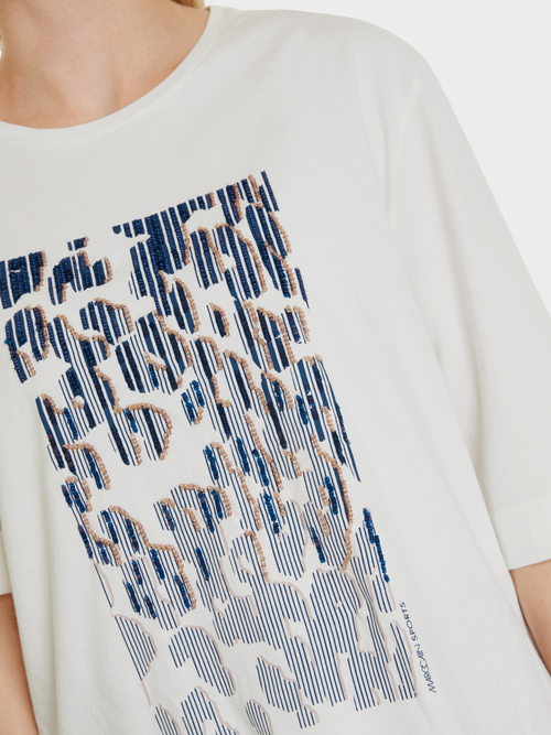 Top with sequin embroidery