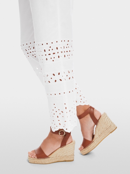 FRANCA ajour cotton trousers