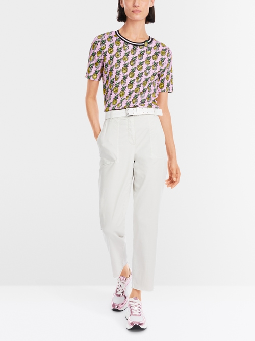 Geribd T-shirt met ananasprint