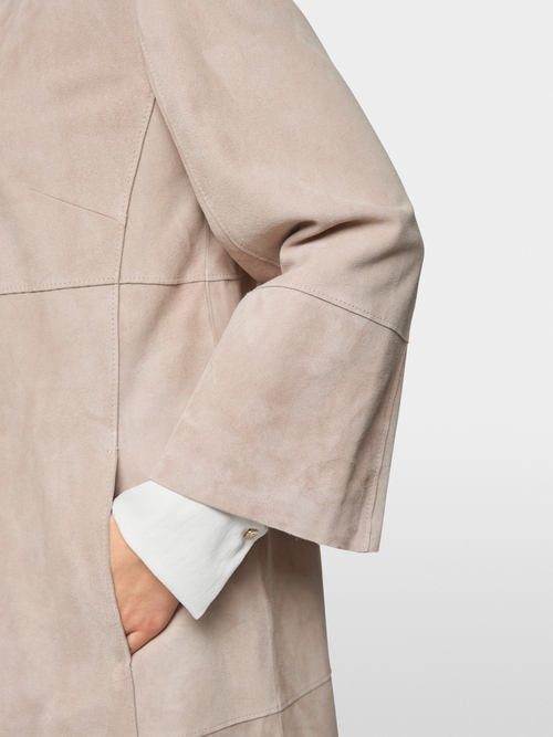 Manteau aspect daim