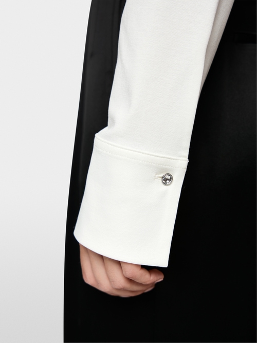 Shirt blouse in stretch cotton