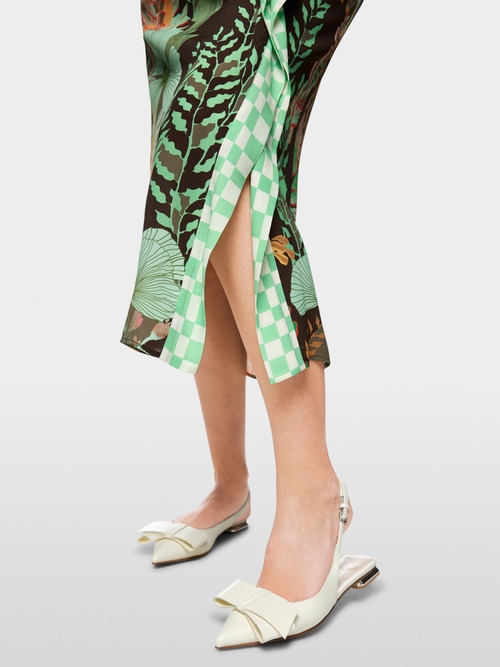Midi skirt with floral print
