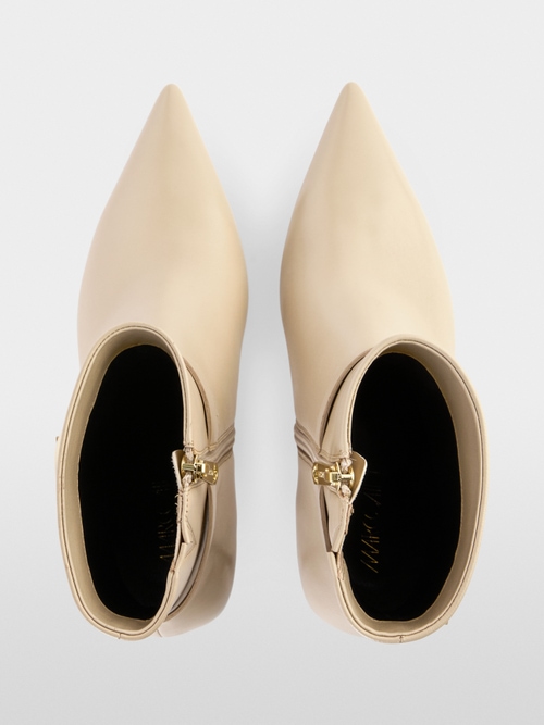 Ankle boots with gold buckle