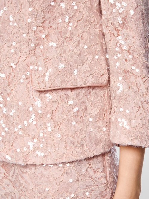 Jacket with lace and sequins