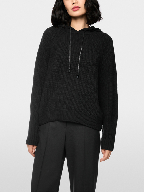 Knitted in Germany hooded jumper