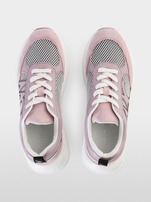 Sneaker aus Leder-Mix