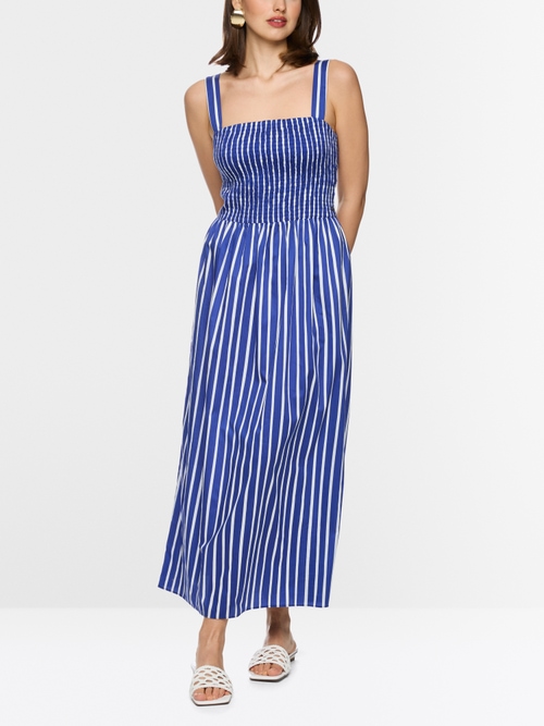 Maxi dress with smocked top