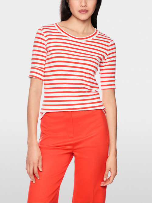Striped T-shirt made of cotton rib