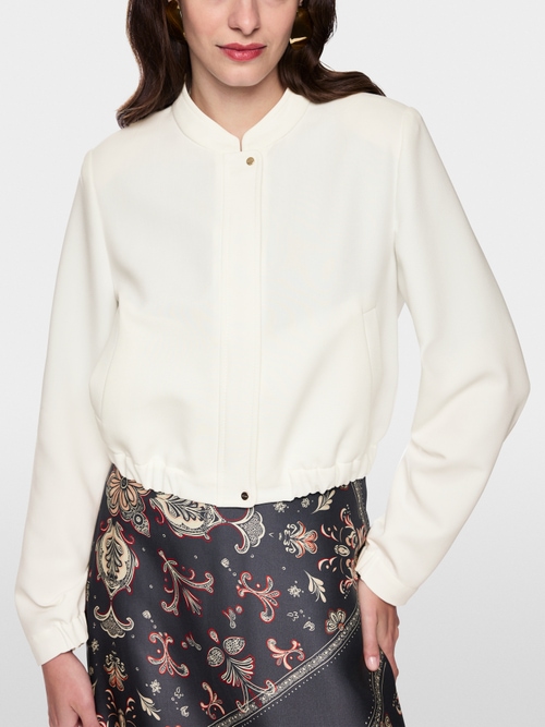 Jacket with stand-up collar and zip