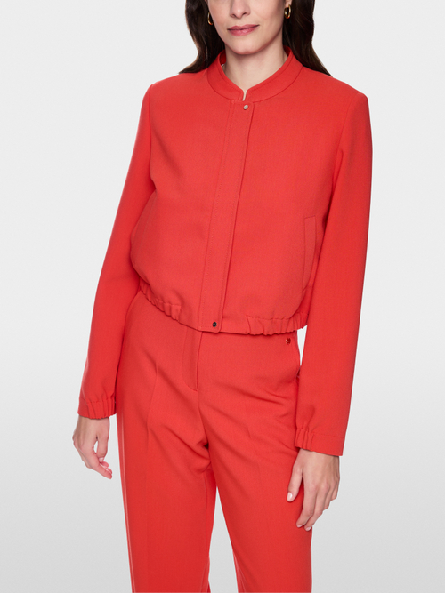 Jacket with stand-up collar and zip