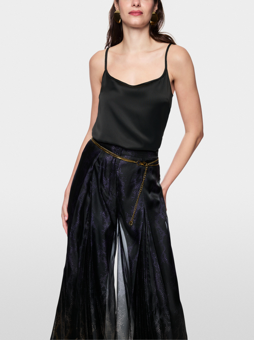 Party top with embellishment