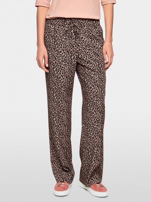 WASHINGTON leopard print fabric pants