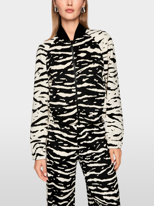Blouson jacket with animal print