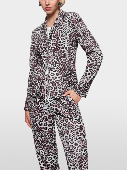 Blazer with leopard print