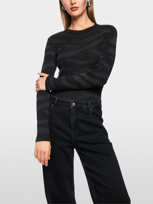 Knitted in Germany ribbed knit jumper