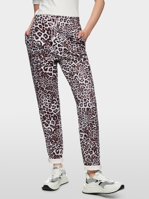 FOCHA trousers with leopard print
