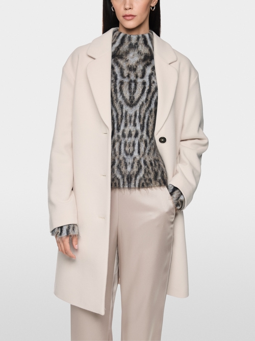Coat in new wool with cashmere