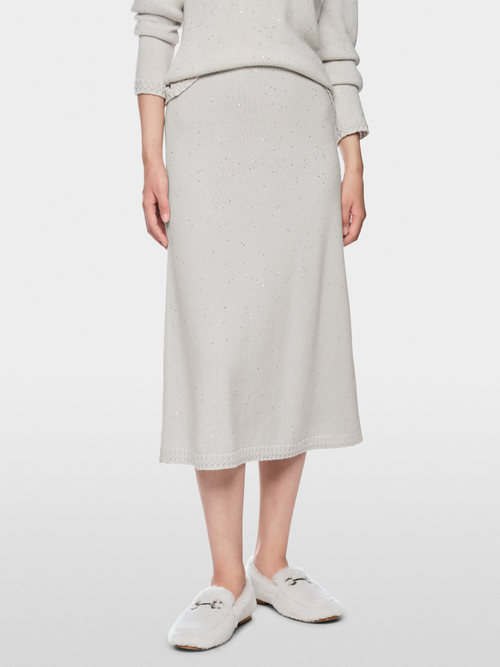 ‘Knitted in Germany’ sequin skirt
