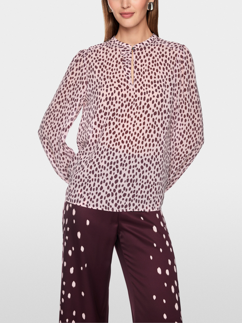 Blouse with polka dot print