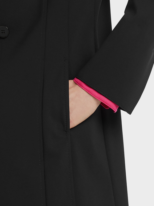 Clean-cut coat in scuba jersey