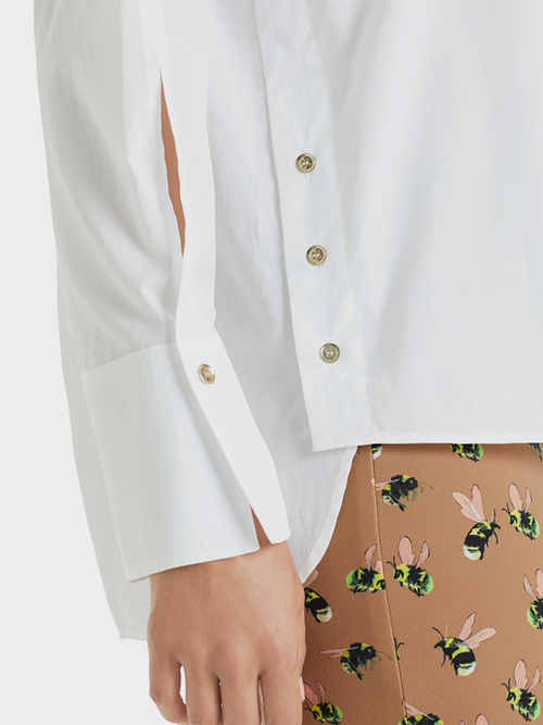 Baumwollbluse mit Knopfdetails