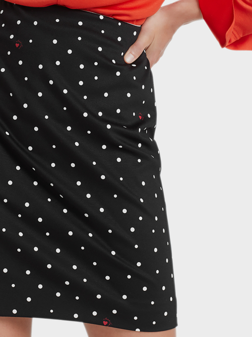 Polka dot jersey skirt