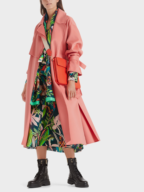 Midikleid aus Viskose und Seide