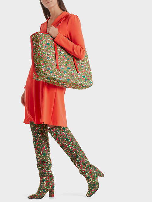 Jerseykleid mit Strickkragen