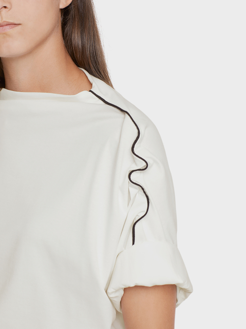 T-Shirt mit Raffdetail