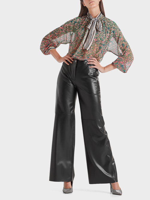 Weite Bluse mit Millefleurs-Print