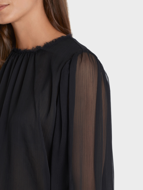 Weite Bluse aus Crêpe