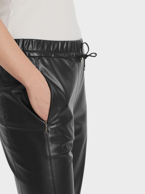 Volumige Hose aus Fun-Nappaleder