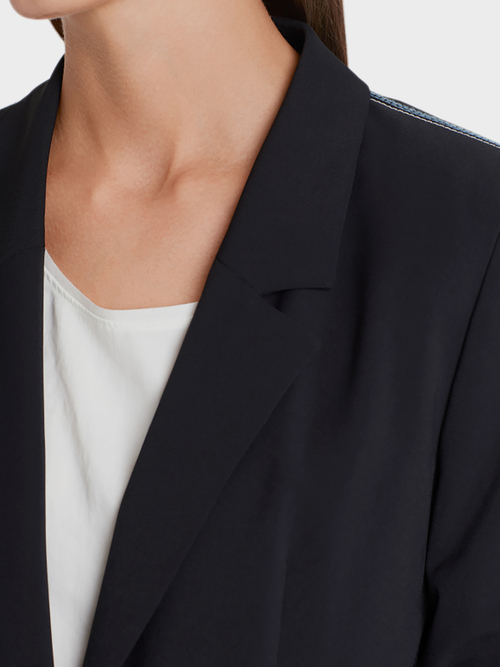 Blazer mit Kontrastnähten