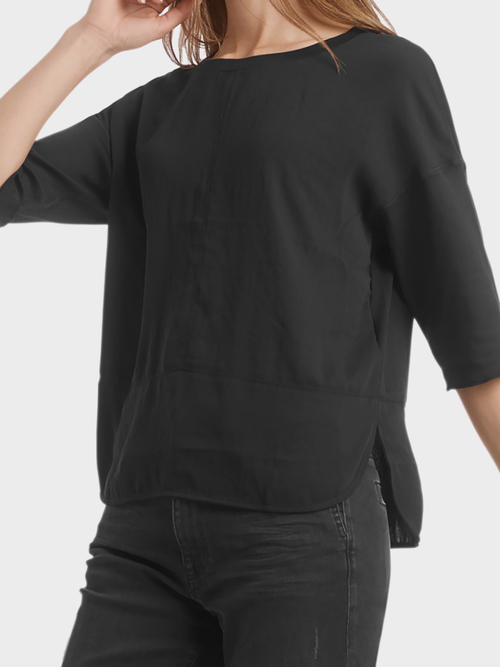 Blusenshirt aus Materialmix