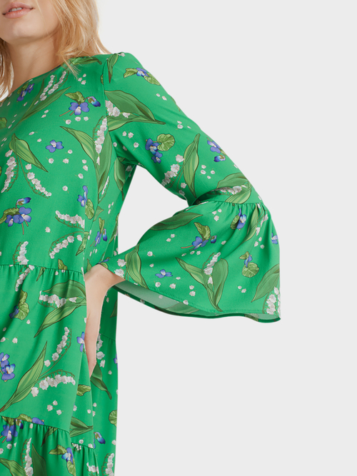 Dress with lily of the valley print